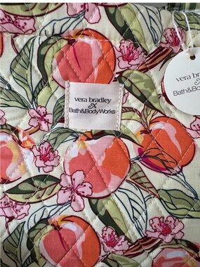 Vera Bradley Quilted Tote with Peach Floral Print (only the bag)